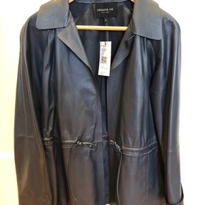 Lafayette 140 Small Navy Leather Jacket